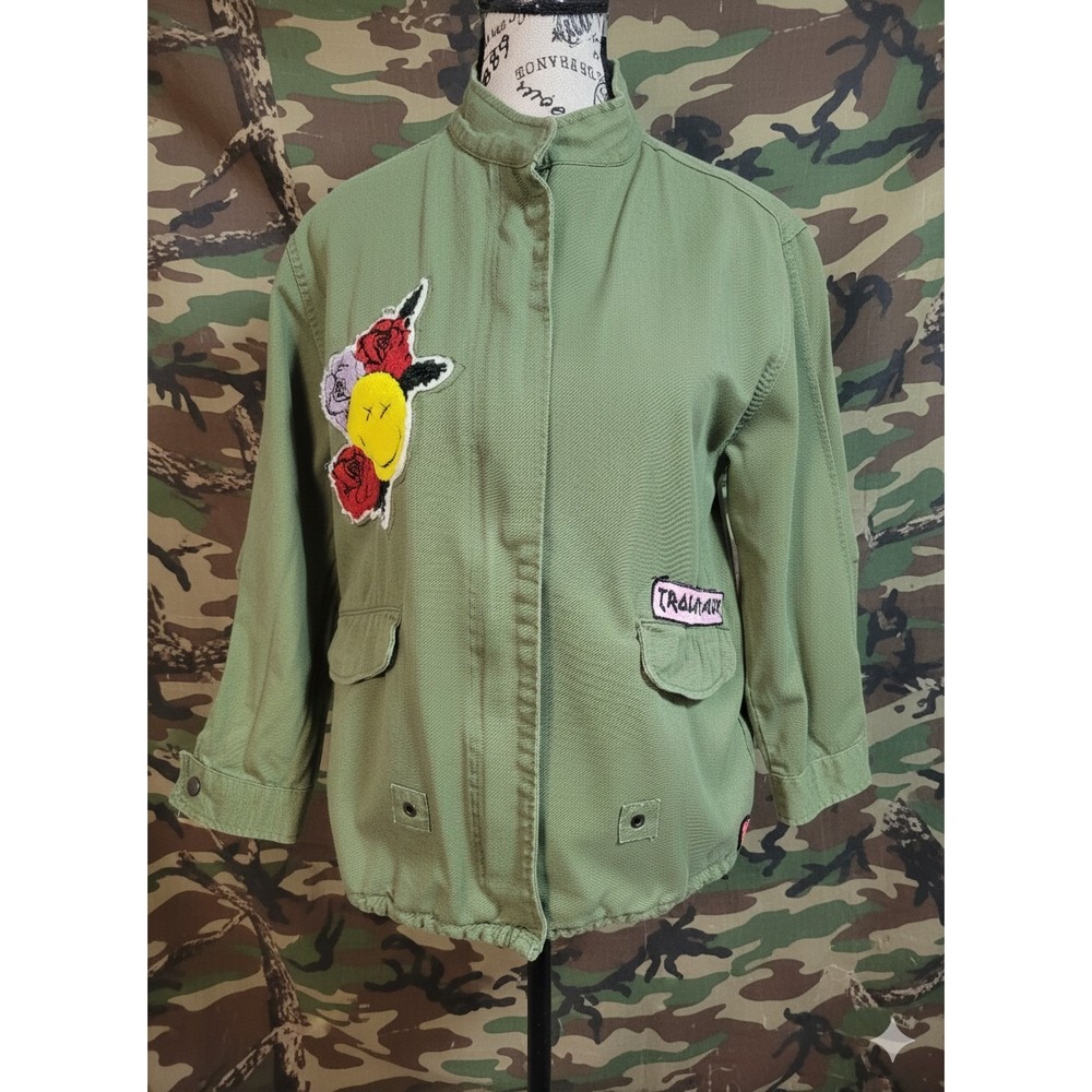 Zara Girls Military Shacket 11-12 Troublemaker Patch Edgy Streetwear